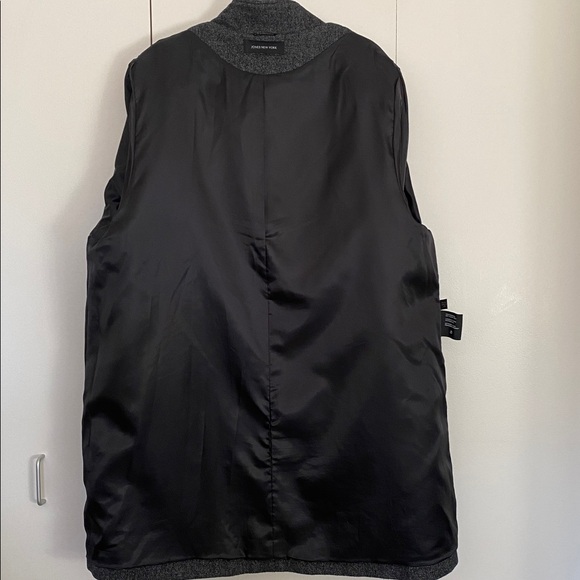 Jones New York Charcoal Trench Coat Womens Mid Length Relaxed Button Up 1X - Picture 5 of 9